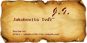 Jakobovits Ivó névjegykártya